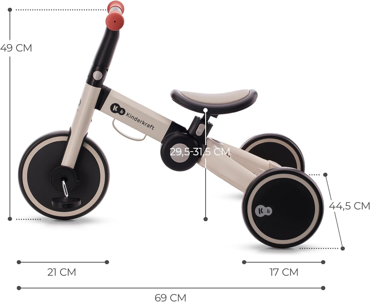 KINDERKRAFT 4TRIKE rowerek trójkołowy 3w1 12msc+
