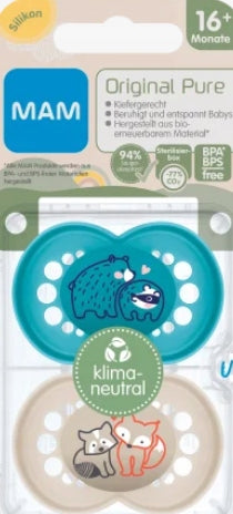 MAM ORIGINAL PURE smoczek uspokajający x2 16m+ – zdjęcie produktu 2