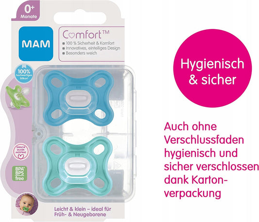 MAM COMFORT smoczek wcześniak noworodek x2 0msc+ – zdjęcie produktu 2
