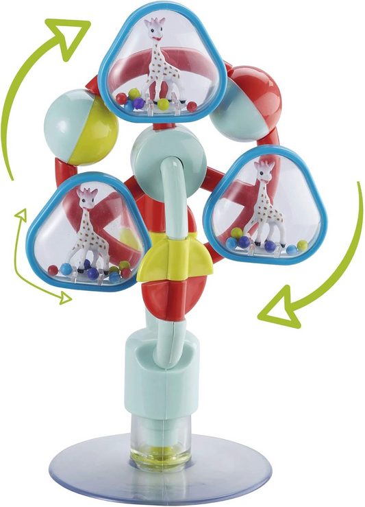 VULLI Giraffa Sophie giocattolo sensoriale con sonaglio e ventosa 19 cm