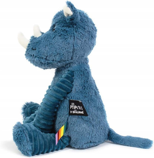 LES DEGLINGOS Ptipotos zachte knuffel NEUSHOORN 34 cm