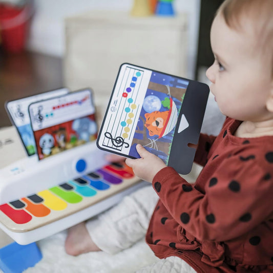 HAPE BABY EINSTEIN piano tactile en bois + 5 cartes musicales