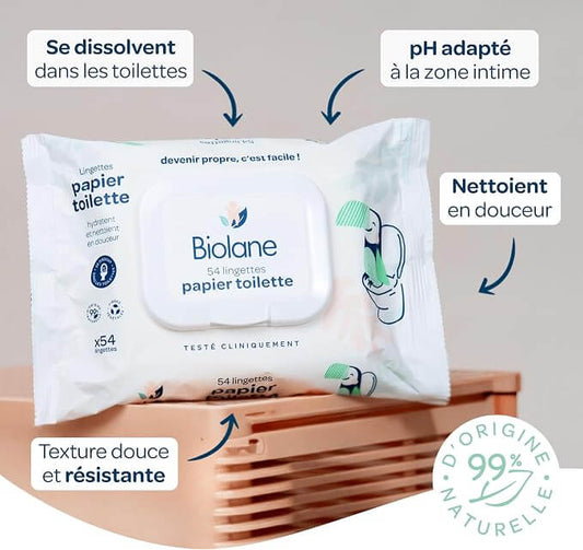 BIOLANE șervețele pentru toaletă 5x54 buc.