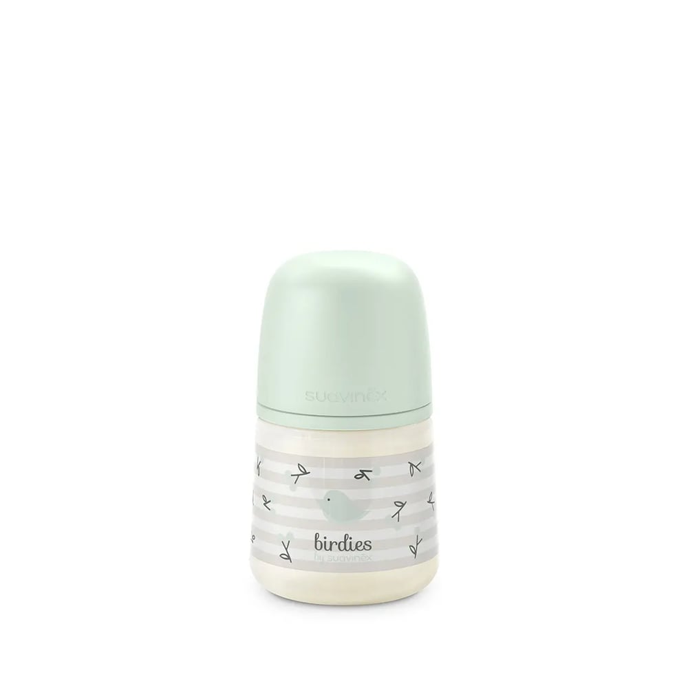 Suavinex Birdies SX Pro kojenecká láhev 150 ml mátová 0-6m