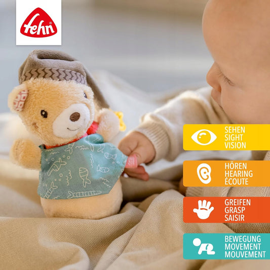 FEHN Miś Bruno wańka WSTAŃKA 14cm grzechotka – zdjęcie produktu 2