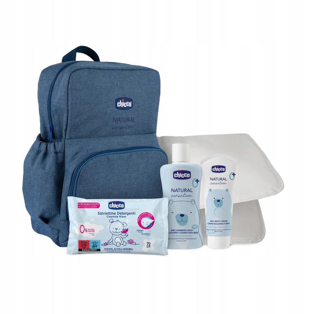 CHICCO Natural rucsac geantă pentru scutece și accesorii + cosmetice