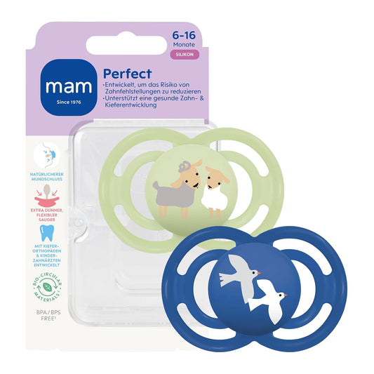 MAM Perfect smoczek uspokajający silikonowy 6-16 m x2 – zdjęcie produktu 2