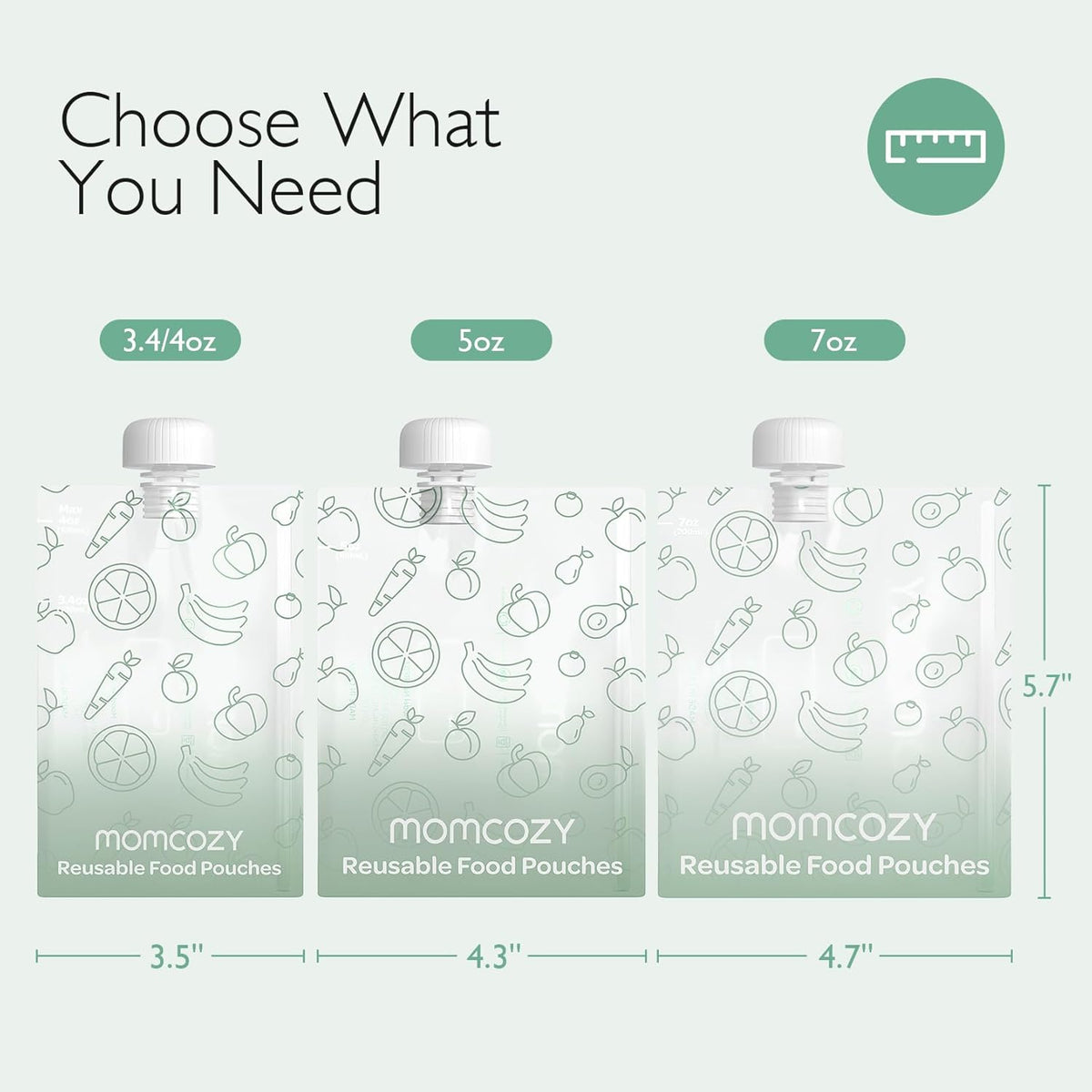 MOMCOZY Beutel Püree Quetschbeutel 10 Stück 200ml