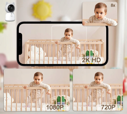 EYRIZON elektronska varuška z daljinskim upravljanjem 5" 2K HD + aplikacija