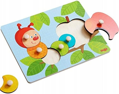HABA Chenille Mina puzzle 6 éléments 12 m+ bois