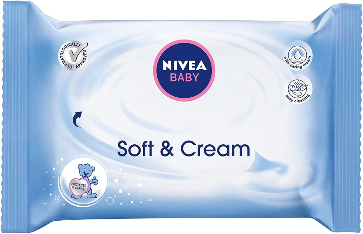 NIVEA BABY μαντηλάκια καθαρισμού SOFT&CREAM x63