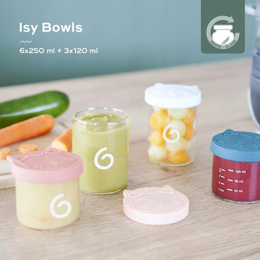 BABYMOOV ISY BOWLS zestaw pojemników z silikonowymi nakładkami