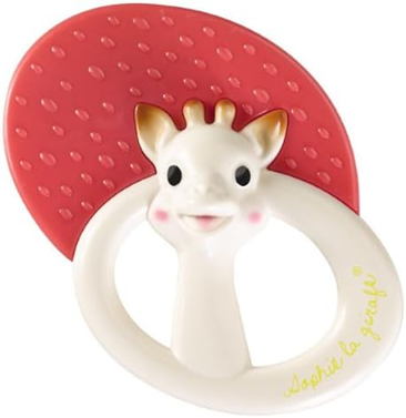 VULLI Sophie die Giraffe Beißring aus Silikon mit Massagefunktion und Rassel 3 m+