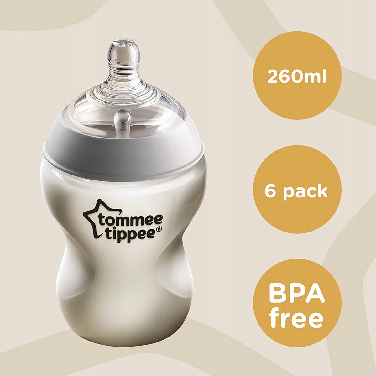TOMMEE TIPPEE Σετ με 6 μπουκάλια 260ml ΑΝΤΙ-ΚΟΛΙΚ