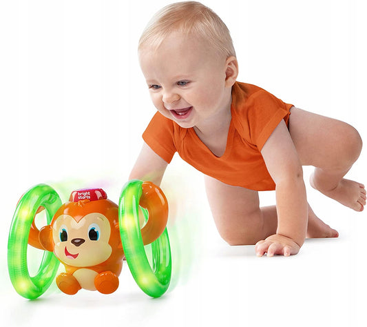 BRIGHT STARTS macaquinho ROLL&GLOW luz som