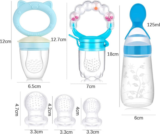 KOSHINE dudlík na ovoce 2 kusy 5 náustků + lžička 125 ml a řetízek