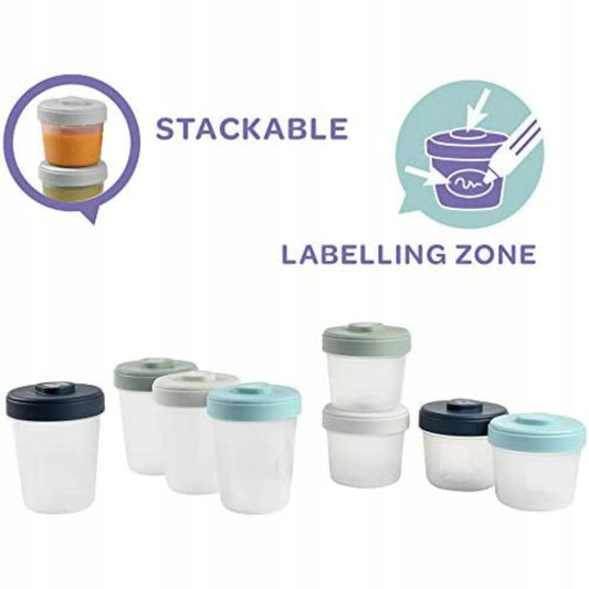 BEABA recipiente pentru alimente 4 x 150ml 4 x 250ml