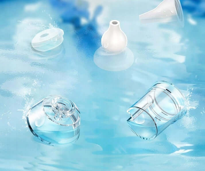 DynaBliss elektryczny ASPIRATOR do nosa z lampką, 4 silikonowe końcówki, pęseta i akcesoria do nosa dla dzieci