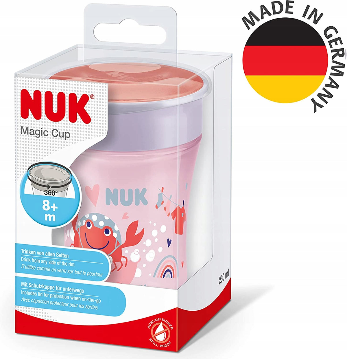 NUK Magic Cup KUBEK NIEKAPEK 230 ml ustnik 360 stopni