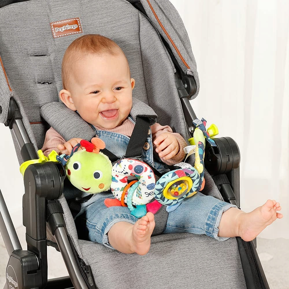 FEHN pram, cot and car seat hanging chain, 53 cm, CATERPILLAR