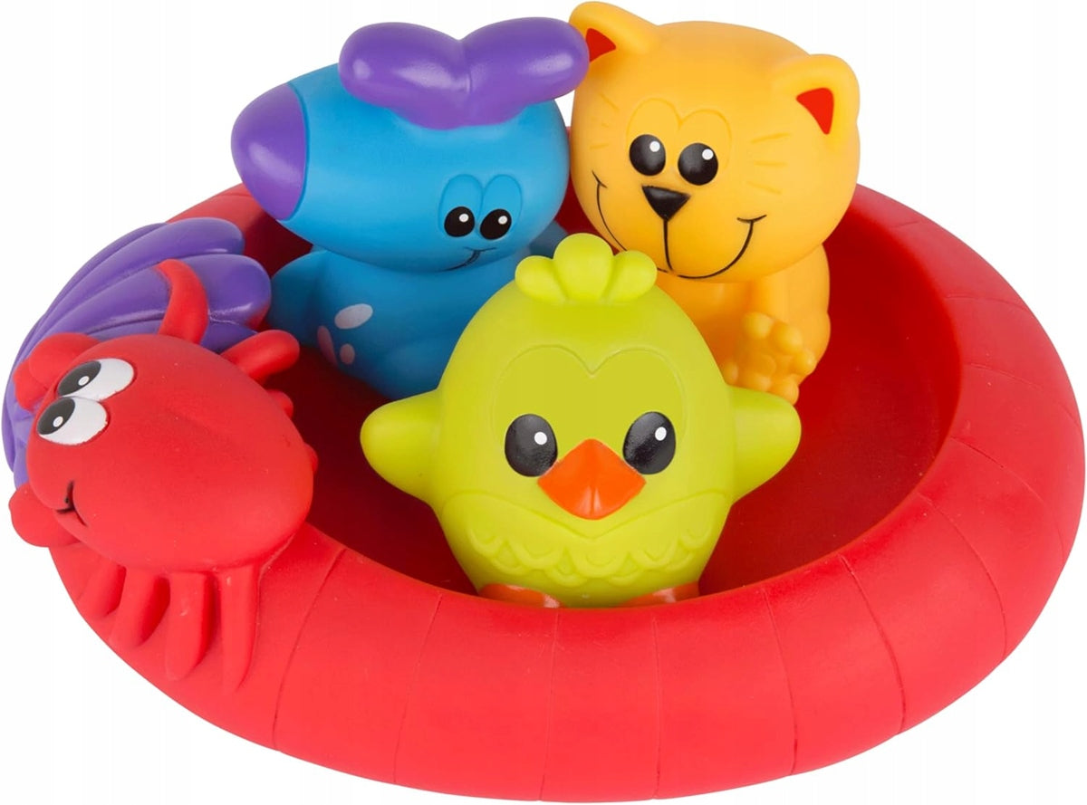 PLAYGRO Splash and Float gumowe zabawki do kąpieli 6 m+ 4 elementy