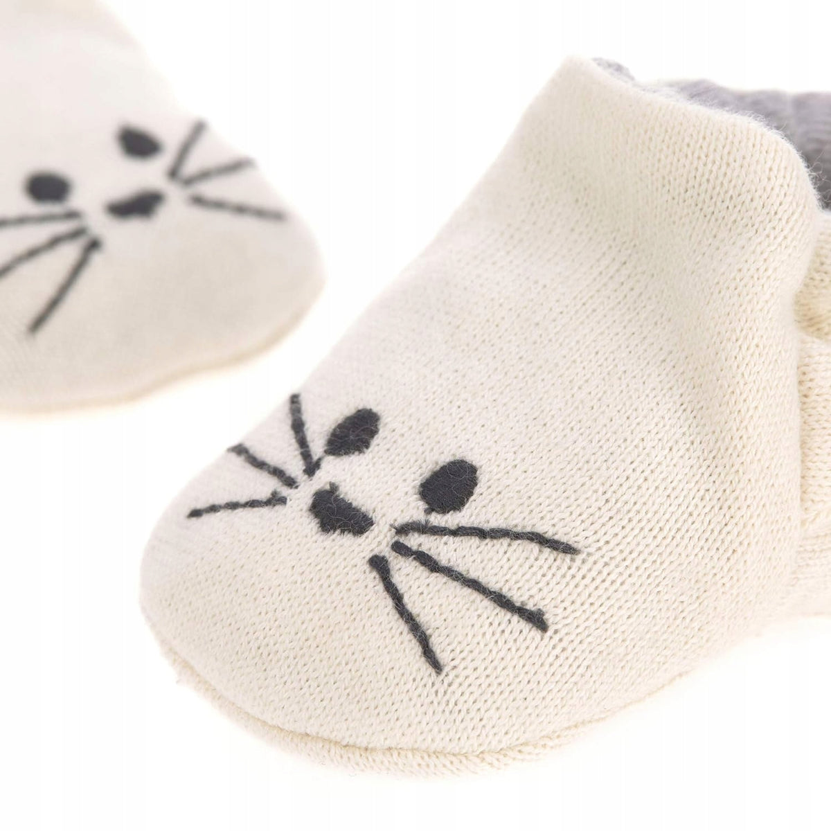 LASSIG Litle Chums Cat BABYSKOR i ekologisk bomull + påse