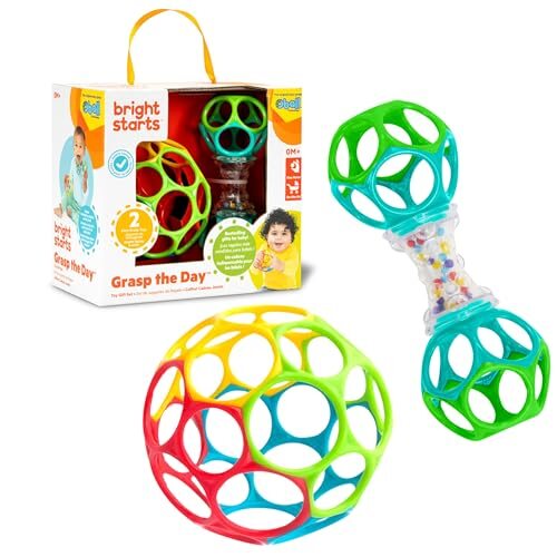 BRIGHT STARTS Oball Grasp the Day piłka z grzechotką – zdjęcie produktu 2