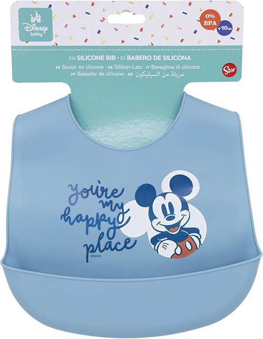 STOR silikonowy śliniak z kieszonką MICKEY MOUSE – zdjęcie produktu 2
