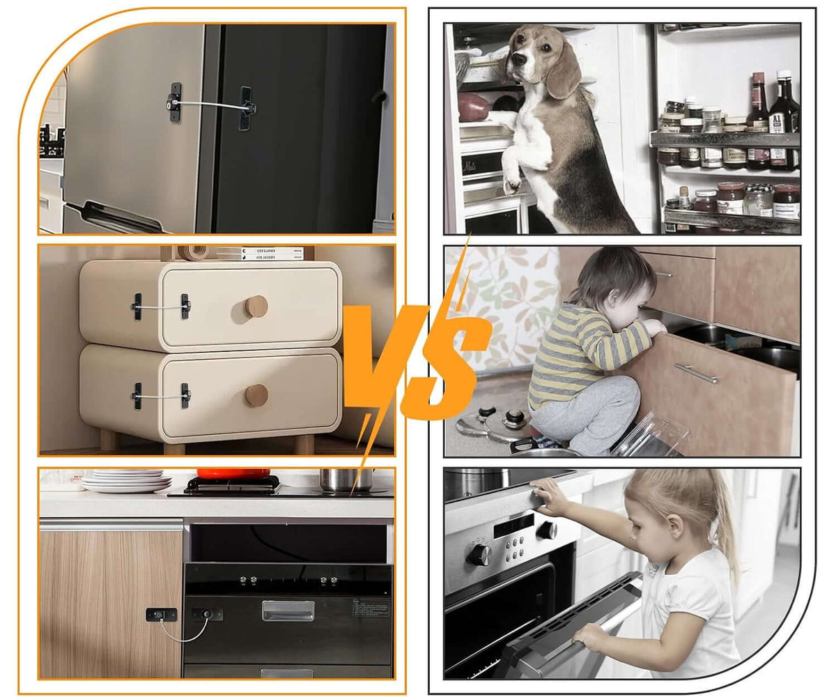CHILD SAFETY LOCK stalen kinderveiligheidssluiting voor kastjes en laden x1