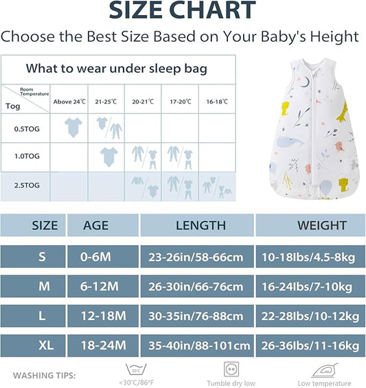 MOSEBEARS gigoteuse 2,5 TOG 12-18 mois