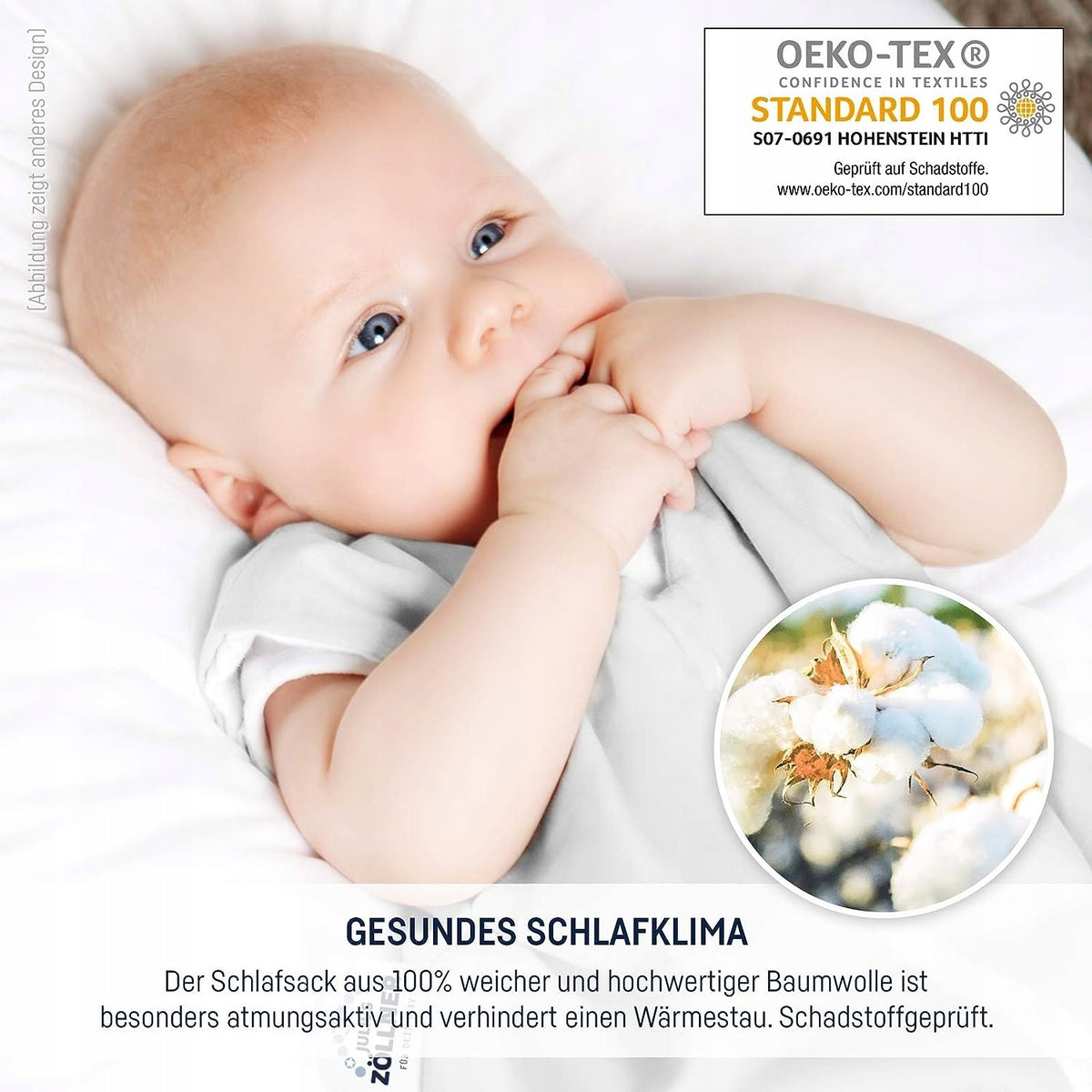 JULIUS ZÖLLNER Sommerschlafsack 0.5TOG 80/86cm JERSEY