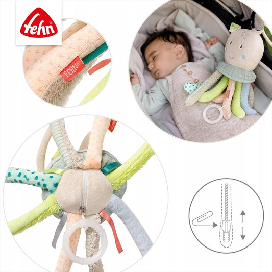 FEHN peluche musicale a forma di polpo con carillon 24 cm