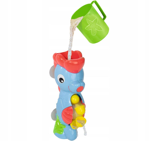 SIMBA ABC zeepaardje met waterrad en zuignappen + beker 26 cm