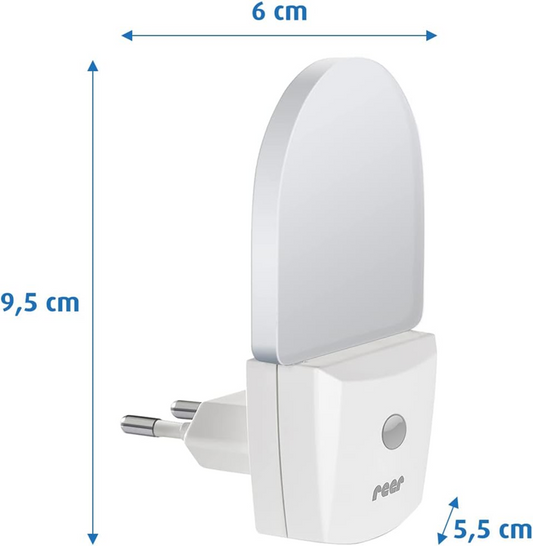 REER NightGuide lampka nocna LED do gniazdka, czujnik ciemności 6 x 9,5 cm – zdjęcie produktu 2