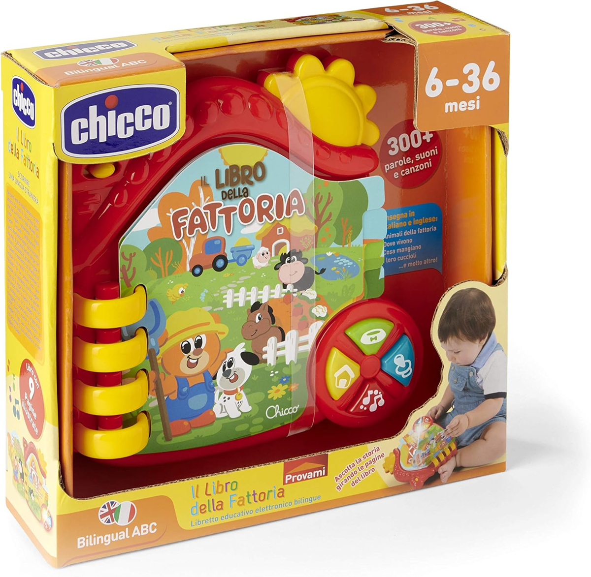 CHICCO Ferma – carte educativă electronică LIMBA ENGLEZĂ și ITALIANĂ