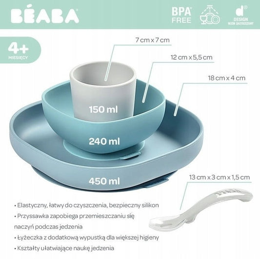 BEABA siliconen pannenlappen set met zuignap