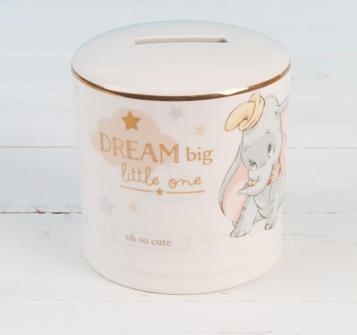 WIDDOP & Co Disney Keramik-Spardose Elefant Dumbo 8,5 x 8,5 cm