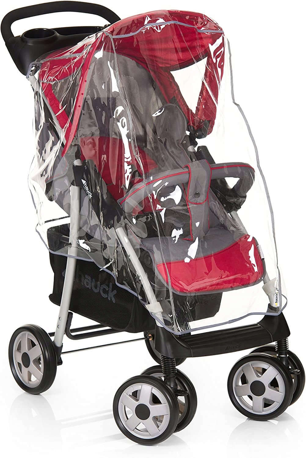 HAUCK folia przeciwdeszczowa Hauck Shopper – przezroczysta osłona przeciwdeszczowa do wózka, ochrona przed deszczem i wiatrem