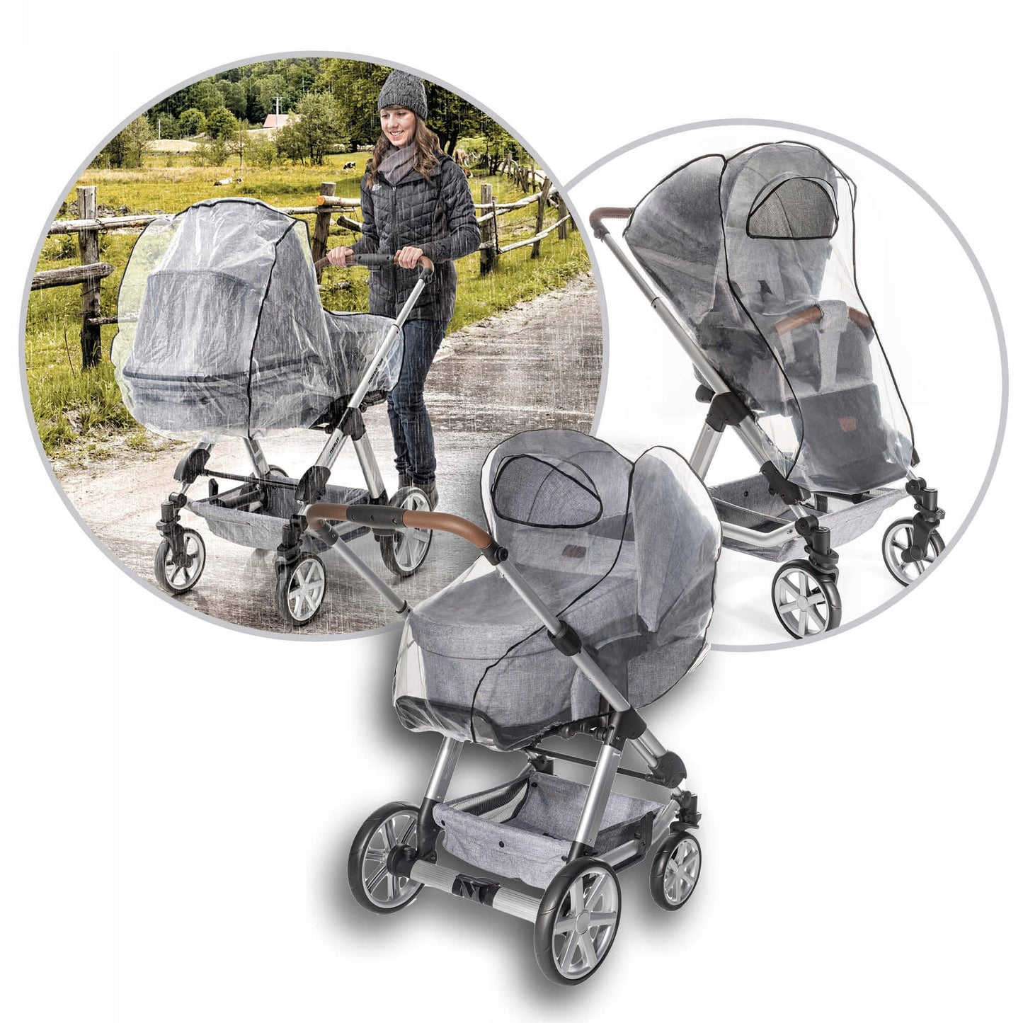 REER folia przeciwdeszczowa uniwersalna do wózków głębokich i spacerowych 705377