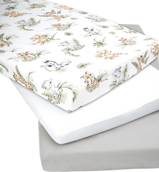 crib sheet x3 60x120 cm