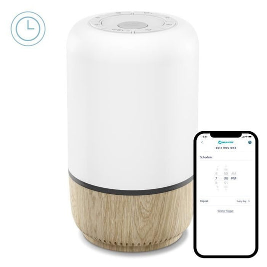 MAXI-COSI Soothe lampada notturna LED con altoparlante, applicazione Connected Home