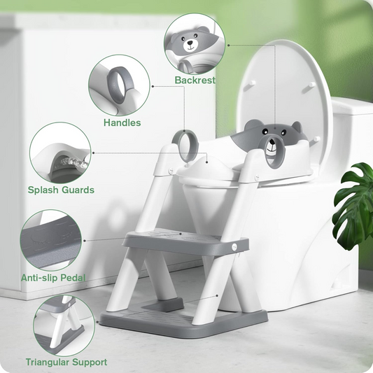 Toilettentrainersitz mit Stufen 2in1