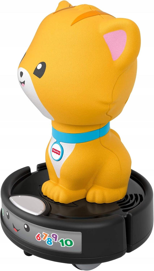 FISHER-PRICE GMX70 gato que anda num aspirador autónomo com melodias e luzes