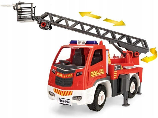 REVELL RC Action zdalnie sterowana straż pożarna 30 cm, czerwona, z ruchomą drabiną i pilotem