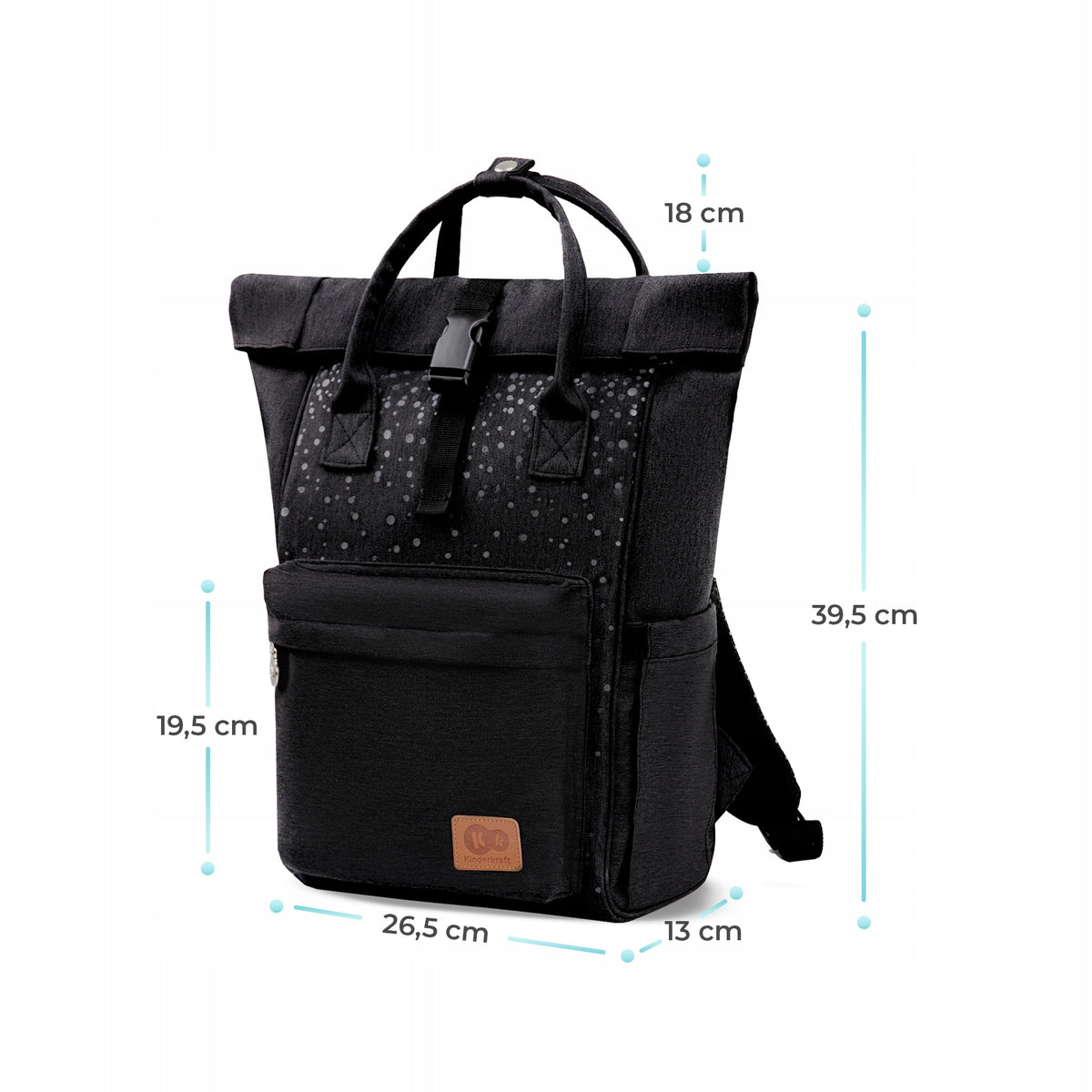 KINDERKRAFT MOONPACK CONFETTI plecak na pieluchy i akcesoria