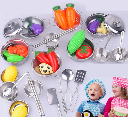 ENPEI mini roestvrijstalen keukenaccessoires 27 elementen 3 l+