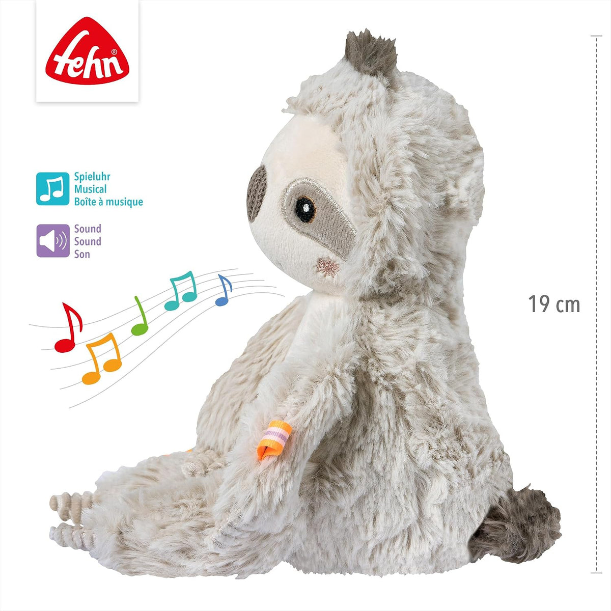 Jucărie de alint leneș FEHN cu senzor Cry 19 cm