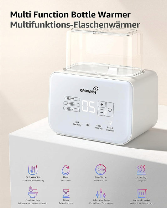 GROWNSY 6 in 1 doppio sterilizzatore scaldabiberon