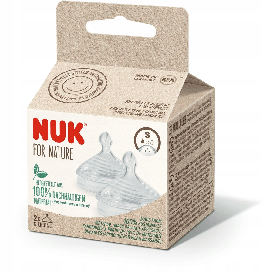 NUK for Nature smoczek do butelki x2 S 0-6msc