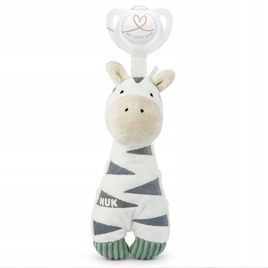 NUK Little Friend smoczek uspokajający z przytulanką ZEBRA 0-6 m – zdjęcie produktu 2